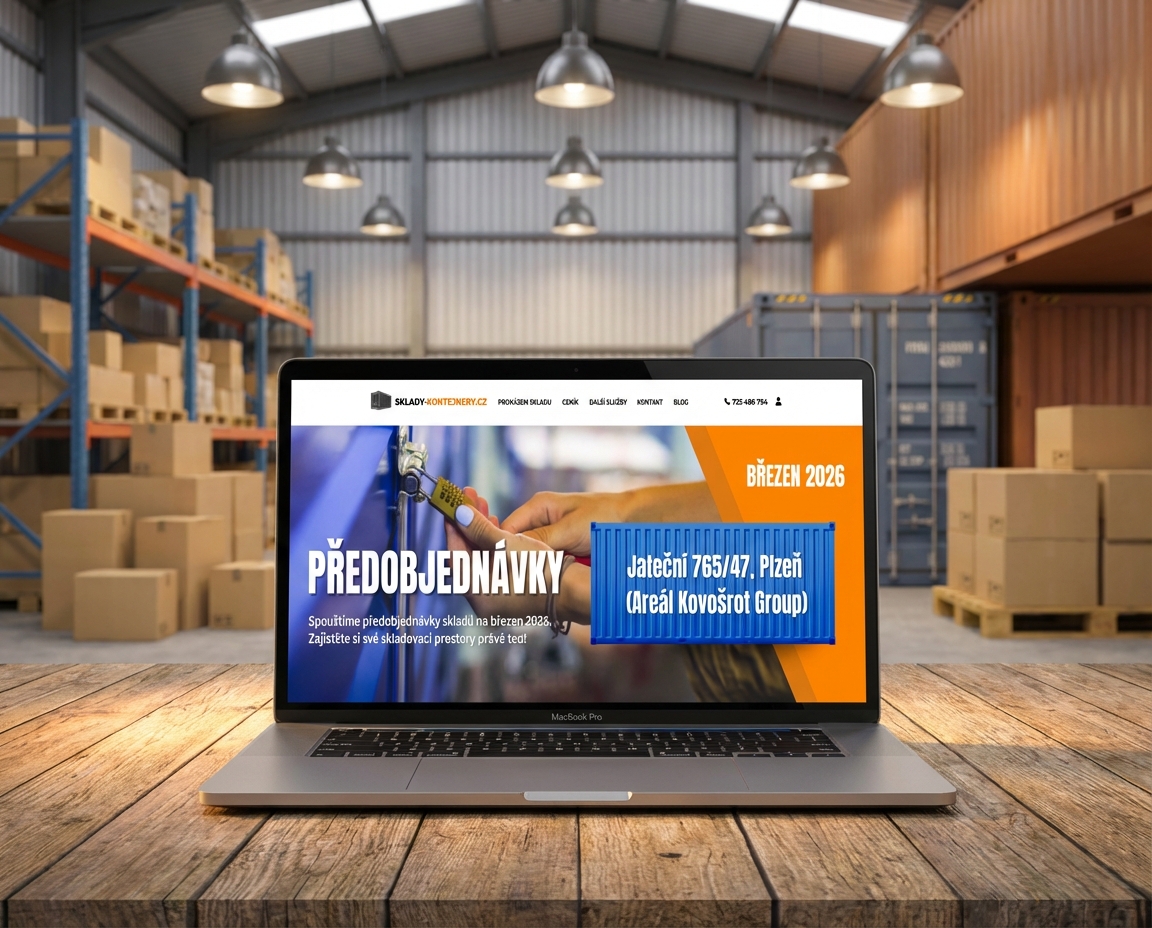 Moderní web pro Sklady-Kontejnery.cz s optimalizací pro vyhledávače a Google Maps